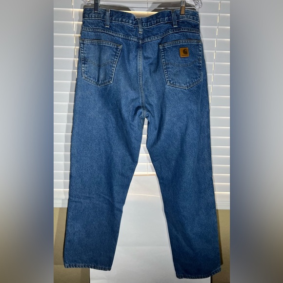 Carhartt RELAXED FIT FLANNEL-LINED 5-POCKET JEAN mens size 38X32 - Picture 2 of 7